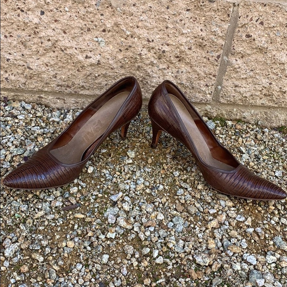 Vintage Roos Atkins lizard pump size 7 1/2AA